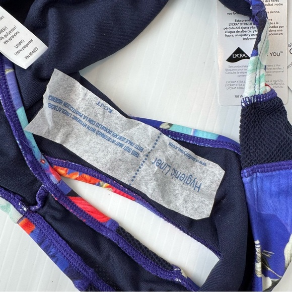 🆕 Athleta Lucia Floral Bikini - Blue and Orange NWT two piece bikini - Picture 8 of 9
